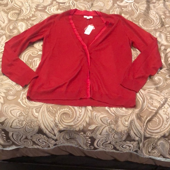New York & Company Sweaters - New York and Company red cardigan
